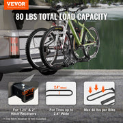 2-Bike Rack Hitch Mount Folding Carrier Car Truck SUV 1.25 V952-GJZXCJTJSGJJ5RWDJV0