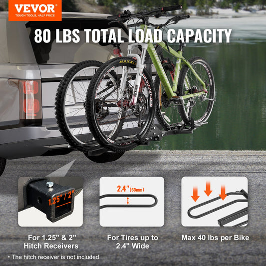 2-Bike Rack Hitch Mount Folding Carrier Car Truck SUV 1.25 V952-GJZXCJTJSGJJ5RWDJV0
