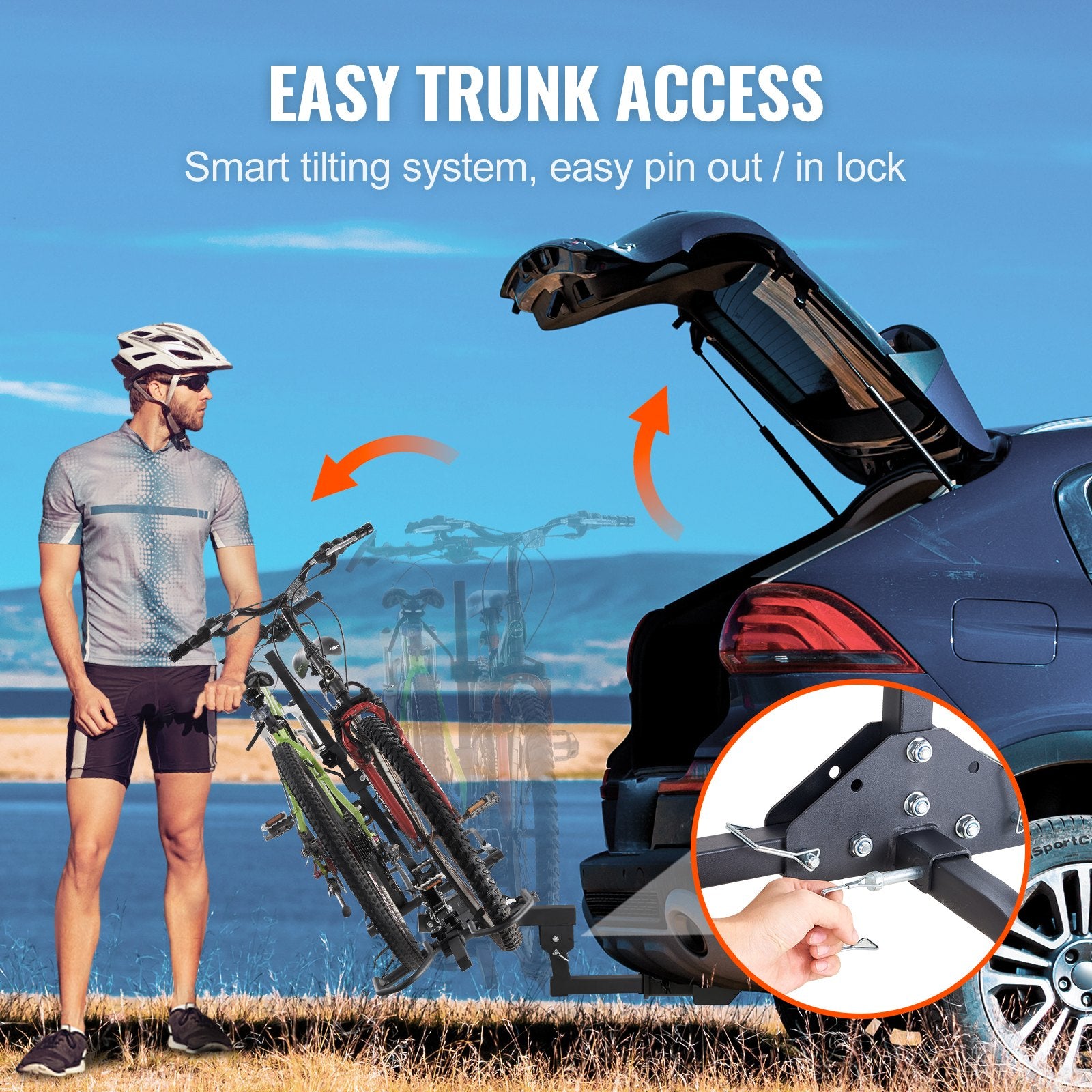 2-Bike Rack Hitch Mount 160lbs Folding Carrier Car Truck SUV 2 V952-GJZXCJTJSGJJXOJYPV0