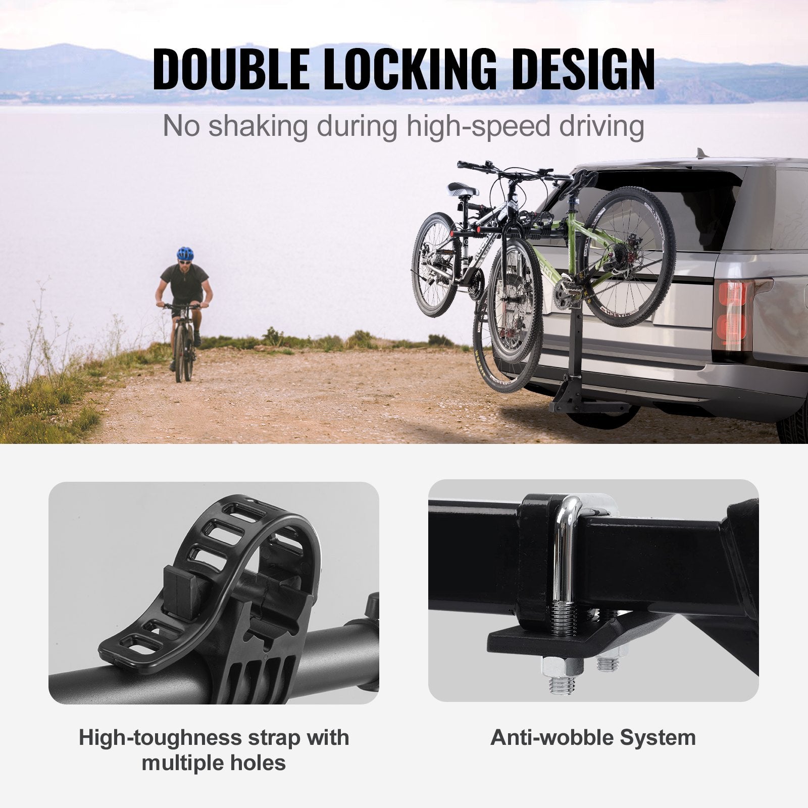 4 Bike Rack Hitch Mount Folding Swing Down Bicycle Carrier Car Truck SUV 150 lbs V952-GJZXCJXGSGJJ63517V0