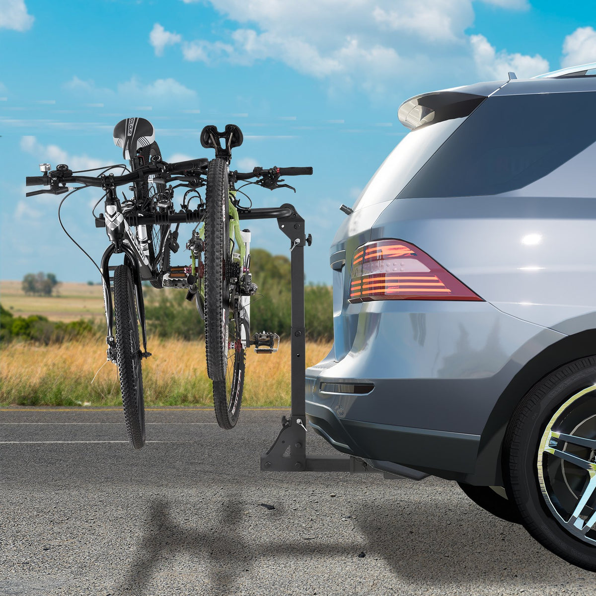 4 Bike Rack Hitch Mount Folding Swing Down Bicycle Carrier Car Truck SUV 150 lbs V952-GJZXCJXGSGJJ63517V0
