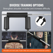 Safety Squat Bar, 318kg Fitness Squat Bar, Safety Squat Bar Attachment with Shoulder and Arm Pads, 28mm V952-GLG2YCDBS150OUNZ2V0