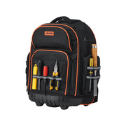 Rolling Tool Backpack, 110 lbs Load Capacity, 45 Pockets Heavy Duty Roller Tool Bag on Wheels, Adjustable V952-GLGJBB14YC168FJ9Q001V0