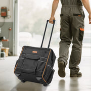 Rolling Tool Bag, 110 lbs Load Capacity, 25 Pockets Heavy Duty Roller Tool Bag on Wheels, Adjustable V952-GLGJD15YC600Y4UPW001V0