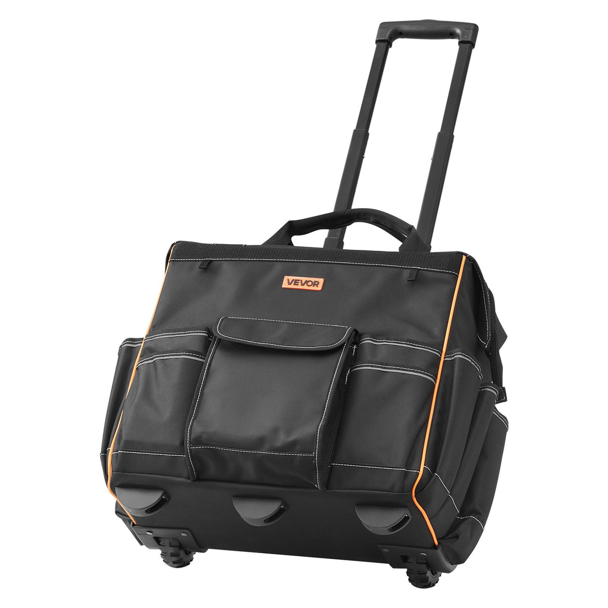 Rolling Tool Bag, 110 lbs Load Capacity, 25 Pockets Heavy Duty Roller Tool Bag with Adjustable Telescoping V952-GLGJD18YC600UPU23001V0