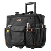 Rolling Tool Bag, 110 lbs Load Capacity, 25 Pockets Heavy Duty Roller Tool Bag with Adjustable Telescoping V952-GLGJD18YC600UPU23001V0