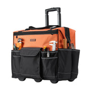 Rolling Tool Bag, 110 lbs Load Capacity, 27 Pockets Heavy Duty Roller Tool Bag on Wheels, Adjustable V952-GLGJD20YC16849CWN001V0