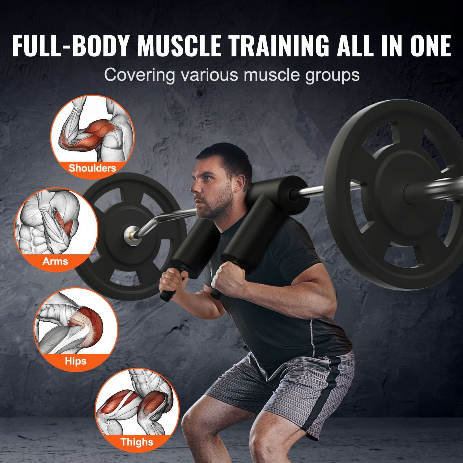 Safety Squat Bar Fitness Squat Bar Attachment Weight Lifting V952-GLGYTS1500B2G5RJ5V0