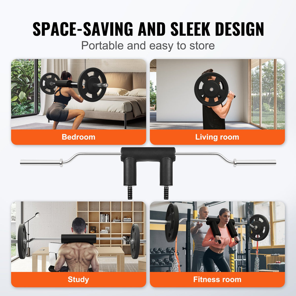 Safety Squat Bar Fitness Squat Bar Attachment Weight Lifting V952-GLGYTS1500B2G5RJ5V0