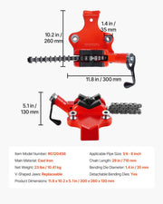 Heavy-Duty Pipe Chain Vise, 1/4" - 6" Pipe Capacity, 28" Rugged Chain & Cast Iron Base, Industrial-Grade Pipe V952-GLHQ146INCHHKQQRCV0