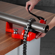 Heavy-Duty Pipe Chain Vise, 1/4" - 6" Pipe Capacity, 28" Rugged Chain & Cast Iron Base, Industrial-Grade Pipe V952-GLHQ146INCHHKQQRCV0