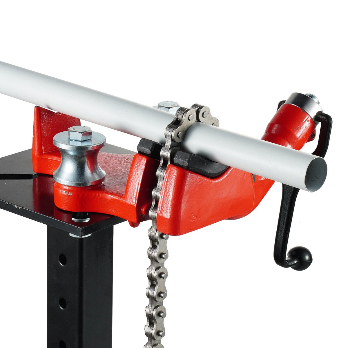 Heavy-Duty Pipe Chain Vise, 1/8" - 5" Pipe Capacity, 26" Rugged Chain & Cast Iron Base, Hitch Mount Vise V952-GLHQ185INCHH5UBQYV0