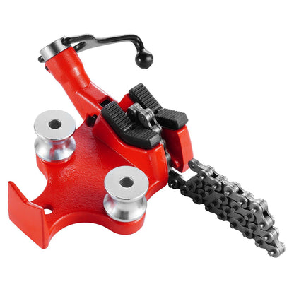 Heavy-Duty Pipe Chain Vise, 1/8" - 5" Pipe Capacity, 26" Rugged Chain & Cast Iron Base, Hitch Mount Vise V952-GLHQ185INCHH5UBQYV0