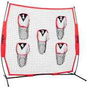 6 x 6 ft Football Trainer Throwing Net, Training Throwing Target Practice Net with 5 Target Pockets, Knotless V952-GLQW66YC0000MVBSYV0