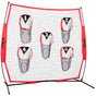 6 x 6 ft Football Trainer Throwing Net, Training Throwing Target Practice Net with 5 Target Pockets, Knotless V952-GLQW66YC0000MVBSYV0