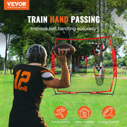 6 x 6 ft Football Trainer Throwing Net, Training Throwing Target Practice Net with 5 Target Pockets, Knotless V952-GLQW66YC0000MVBSYV0