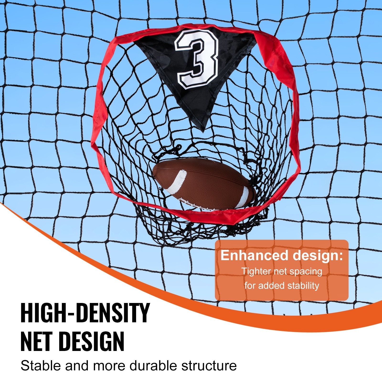 6 x 6 ft Football Trainer Throwing Net, Training Throwing Target Practice Net with 5 Target Pockets, Knotless V952-GLQW66YC0000MVBSYV0