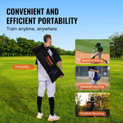 6 x 6 ft Football Trainer Throwing Net, Training Throwing Target Practice Net with 5 Target Pockets, Knotless V952-GLQW66YC0000MVBSYV0