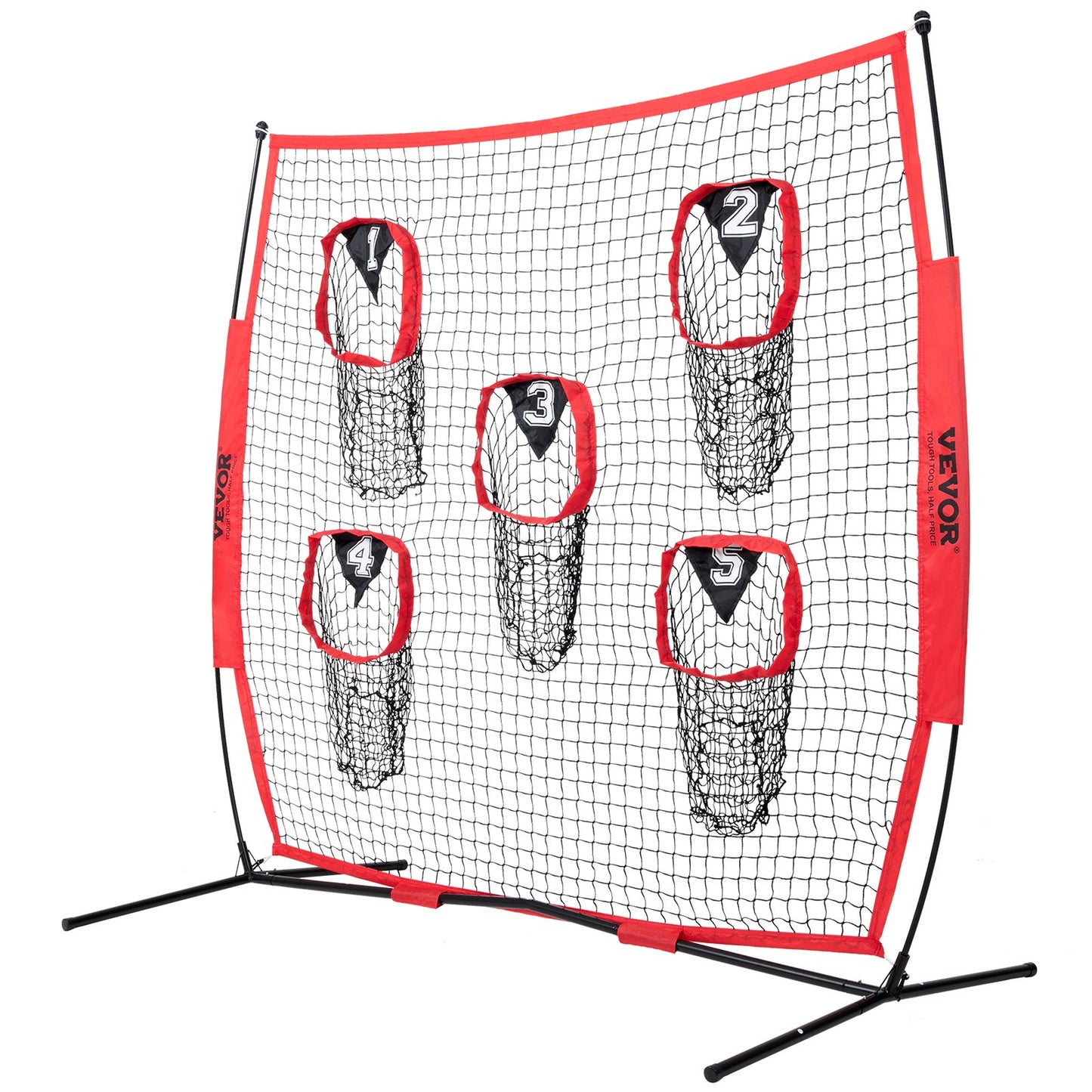 6 x 6 ft Football Trainer Throwing Net, Training Throwing Target Practice Net with 5 Target Pockets, Knotless V952-GLQW66YC0000MVBSYV0