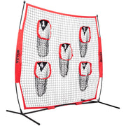 6 x 6 ft Football Trainer Throwing Net, Training Throwing Target Practice Net with 5 Target Pockets, Knotless V952-GLQW66YC0000MVBSYV0
