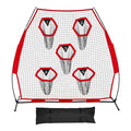 2133.6 x 2133.6mm Football Trainer Throwing Net, Training Throwing Target Practice Net with 5 Target Pockets, V952-GLQW77YC5KXWQ8XVG001V0