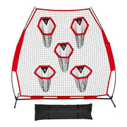 2133.6 x 2133.6mm Football Trainer Throwing Net, Training Throwing Target Practice Net with 5 Target Pockets, V952-GLQW77YC5KXWQ8XVG001V0