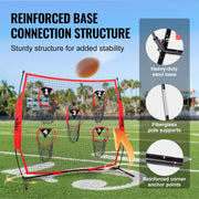 8 x 8 ft Football Trainer Throwing Net, Training Throwing Target Practice Net with 5 Target Pockets, Knotless V952-GLQW88YC0000RHWMZV0