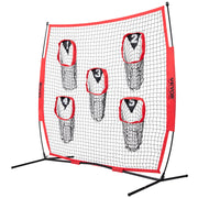 8 x 8 ft Football Trainer Throwing Net, Training Throwing Target Practice Net with 5 Target Pockets, Knotless V952-GLQW88YC0000RHWMZV0