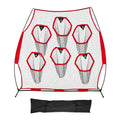 2438.4x2438.4mm Football Trainer Throwing Net, Training Throwing Target Practice Net with 6 Target Pockets, V952-GLQW88YC6KXWLAMWO001V0