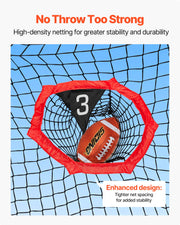 2438.4x2438.4mm Football Trainer Throwing Net, Training Throwing Target Practice Net with 6 Target Pockets, V952-GLQW88YC6KXWLAMWO001V0