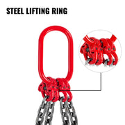 Chain Sling, 8 mm x 1m Lifting Chains with Hooks, G80 Engine Chain Hoist Lifts, 5 Ton Load Capacity Lifting V952-GLSJG80SZGL8MMX1MV0