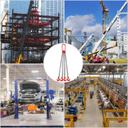 Chain Sling, 8 mm x 1m Lifting Chains with Hooks, G80 Engine Chain Hoist Lifts, 5 Ton Load Capacity Lifting V952-GLSJG80SZGL8MMX1MV0