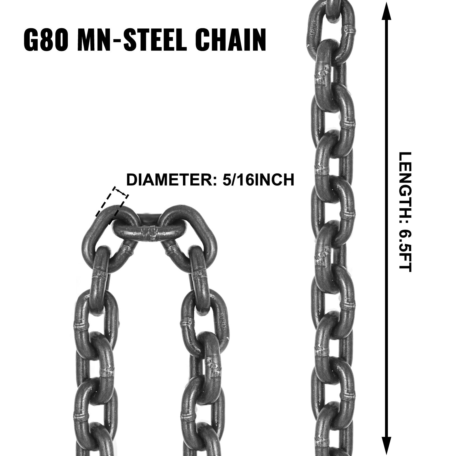 4 Legs Lifting Hook Chain Sling 2Mx8MM, 4T Lifting Chain Sling Legs Steel Factories Steel Powder Coating V952-GLSJG80SZGL8MMX2MV0