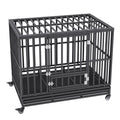 47 Inch Heavy Duty Dog Crate, Indestructible Dog Crate, 3-Door Heavy Duty Dog Kennel for Medium to Large Dogs V952-GLSYSDXPF4695XO1OV0