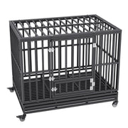 47 Inch Heavy Duty Dog Crate, Indestructible Dog Crate, 3-Door Heavy Duty Dog Kennel for Medium to Large Dogs V952-GLSYSDXPF4695XO1OV0