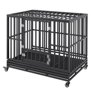 47 Inch Heavy Duty Dog Crate, Indestructible Dog Crate, 3-Door Heavy Duty Dog Kennel for Medium to Large Dogs V952-GLSYSDXPF4695XO1OV0