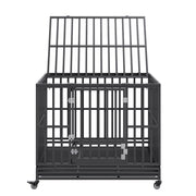 47 Inch Heavy Duty Dog Crate, Indestructible Dog Crate, 3-Door Heavy Duty Dog Kennel for Medium to Large Dogs V952-GLSYSDXPF4695XO1OV0