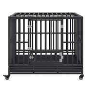 47 Inch Heavy Duty Dog Crate, Indestructible Dog Crate, 3-Door Heavy Duty Dog Kennel for Medium to Large Dogs V952-GLSYSDXPF4695XO1OV0