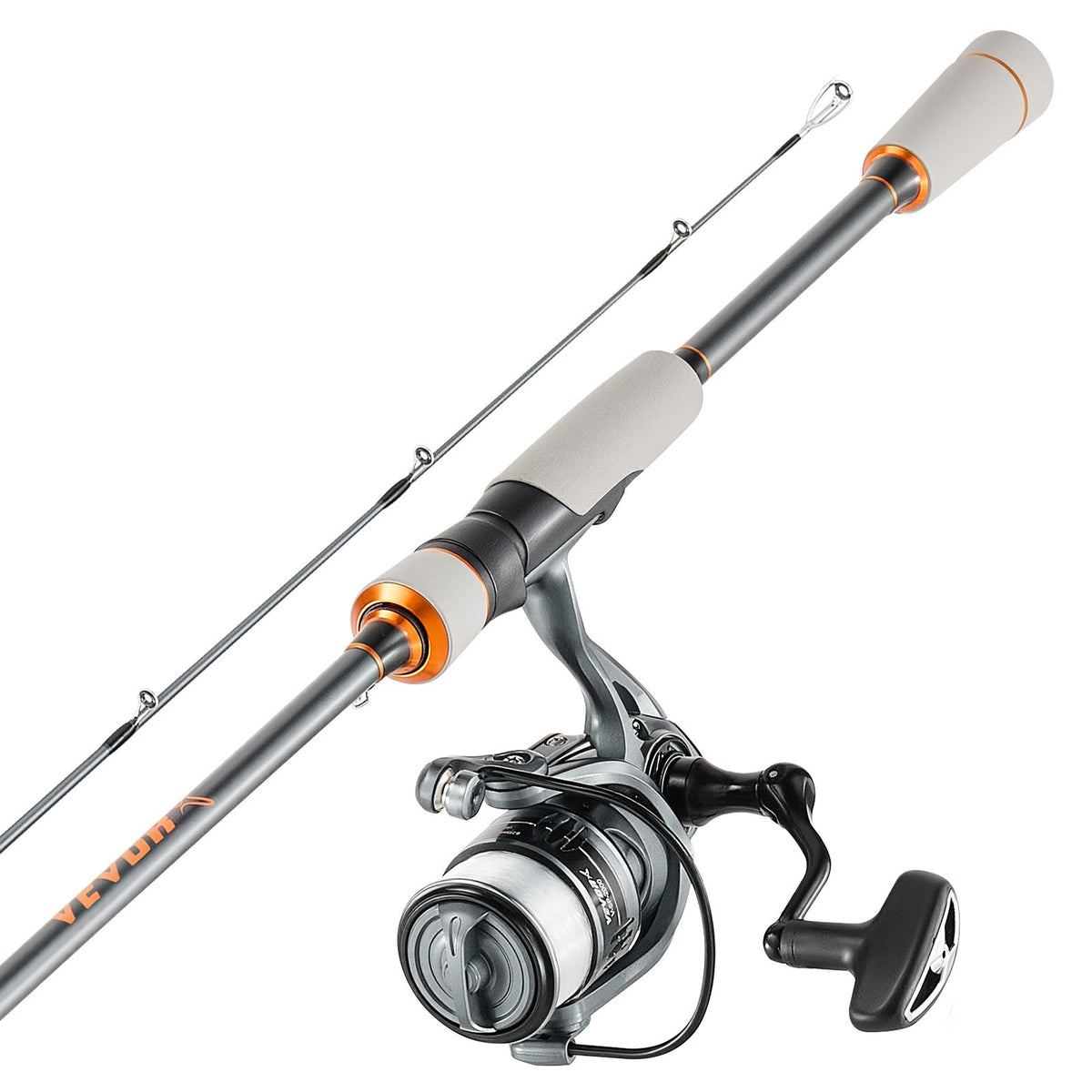 Rod and Fishing Reel Combo, IM6 Fiberglass & Carbon Fiber Spinning Rod and Reel Combo, Bass Fishing Pole with V952-GLZHFCLQX65YD6OUO001V0