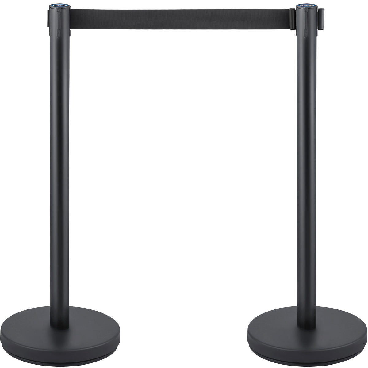 Crowd Control Stanchion, Set of 6 Pieces Stanchion Set, Stanchion Set with 6.6 ft/2 m Black Retractable Belt, V952-GLZHSHDJTZGT6K2UKV0