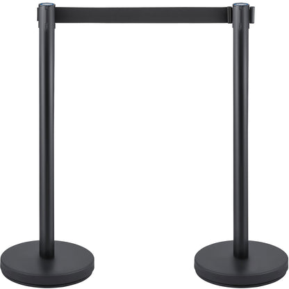 Crowd Control Stanchion, Set of 6 Pieces Stanchion Set, Stanchion Set with 6.6 ft/2 m Black Retractable Belt, V952-GLZHSHDJTZGT6K2UKV0