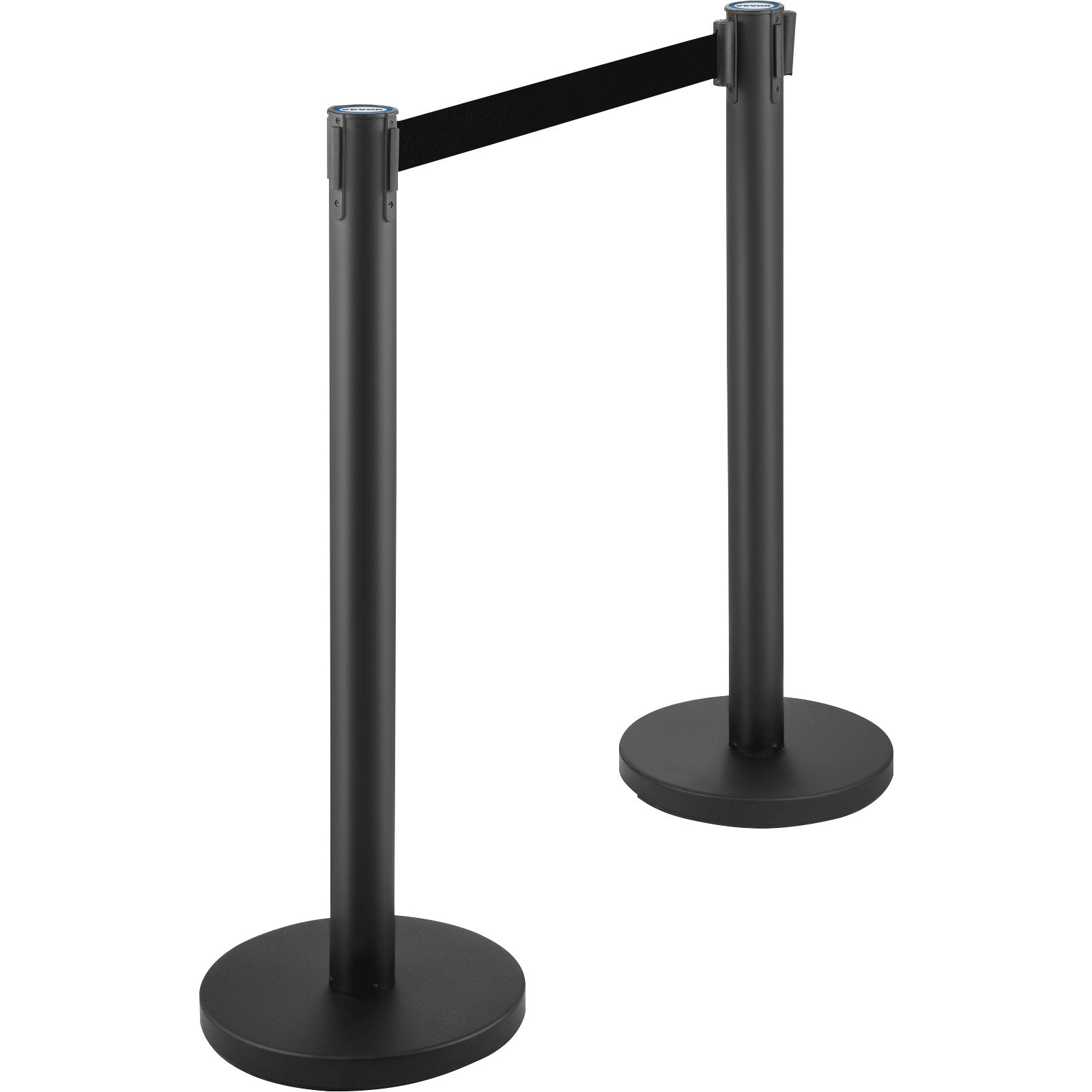 Crowd Control Stanchion, Set of 6 Pieces Stanchion Set, Stanchion Set with 6.6 ft/2 m Black Retractable Belt, V952-GLZHSHDJTZGT6K2UKV0