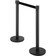 Crowd Control Stanchion, Set of 6 Pieces Stanchion Set, Stanchion Set with 6.6 ft/2 m Black Retractable Belt, V952-GLZHSHDJTZGT6K2UKV0