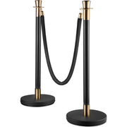 Crowd Control Stanchion, Set of 6 Pieces Stanchion Set, Stanchion Set with 5 ft/1.5 m Black Velvet Rope, V952-GLZHSHRSJTHG69AV4V0
