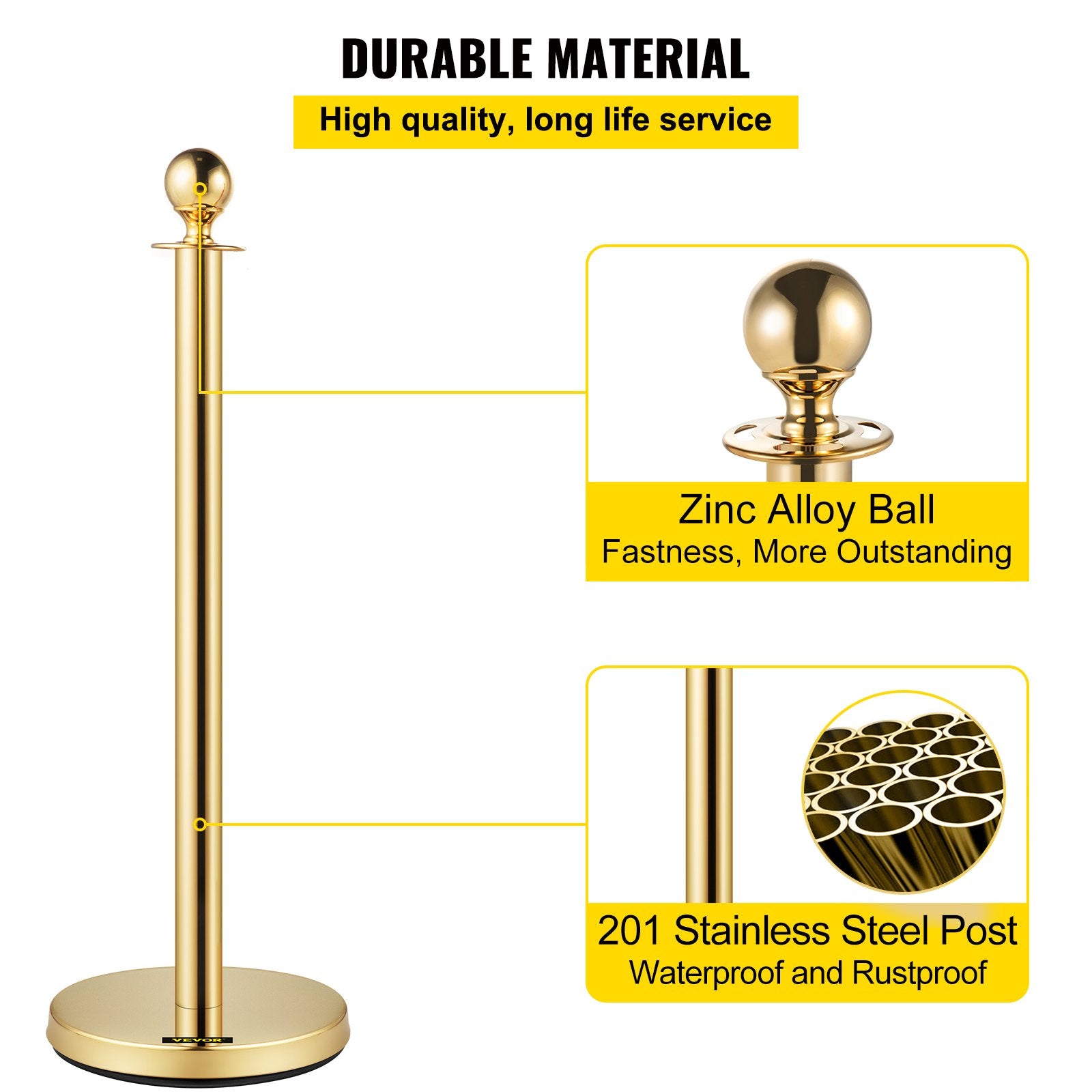4PCS Gold Stanchion Posts Queue, 38 Inch Red Velvet Rope, Crowd Control Barriers Queue Line Rope, Barriers V952-GLZJS1.5M3GHRS4JTV0