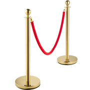 4PCS Gold Stanchion Posts Queue, 38 Inch Red Velvet Rope, Crowd Control Barriers Queue Line Rope, Barriers V952-GLZJS1.5M3GHRS4JTV0