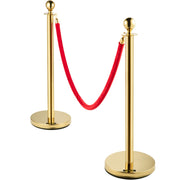 4PCS Gold Stanchion Posts Queue, 38 Inch Red Velvet Rope, Crowd Control Barriers Queue Line Rope, Barriers V952-GLZJS1.5M3GHRS4JTV0