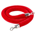 4 Pcs Red Velvet Stanchion Ropes, 1.5 m Crowd Control Stanchion Red Velvet Ropes with Silver Hooks, Post V952-GLZSSPJ5FTYG146BI001V0