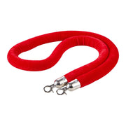 2 Pcs Red Velvet Stanchion Ropes, 1.5 m Crowd Control Stanchion Red Velvet Ropes with Silver Hooks, Post V952-GLZSSPJ5FTYGB19MP001V0