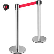 Crowd Control Stanchion, Set of 6 Pieces Stanchion Set, Stanchion Set with 2 m Red Retractable Belt, Crowd V952-GLZYSHDJTZGX6WOY8V0